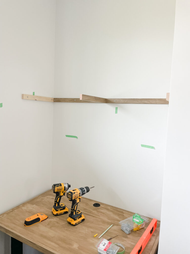 installing a floating shelf - the frame