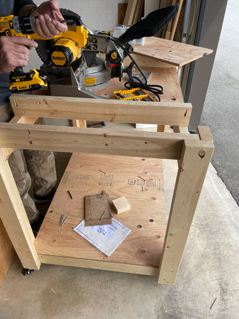 mitre saw station in the making