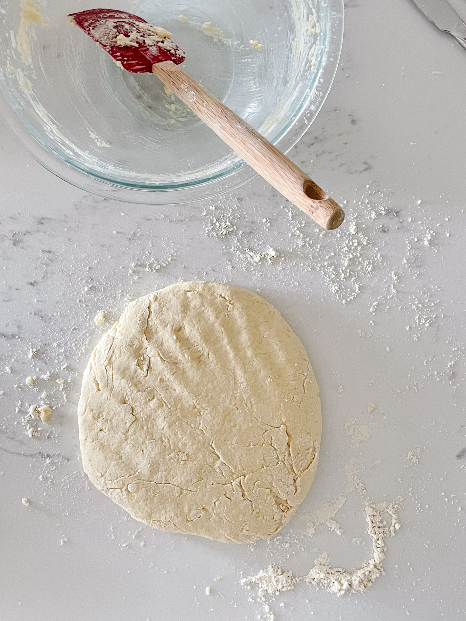 Gluten-free biscuits in the making