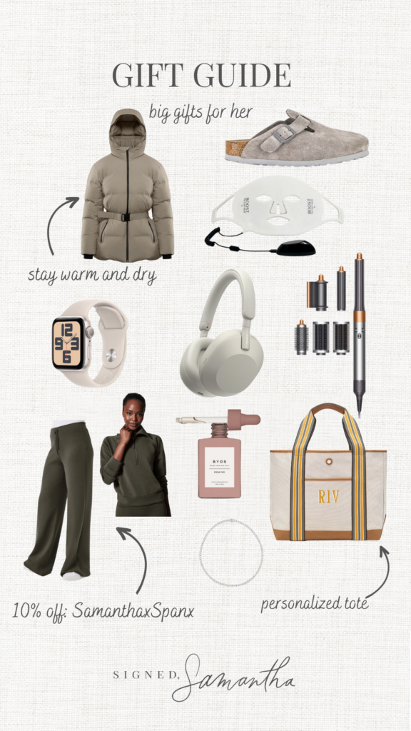 Big gifts for her gift guide round up